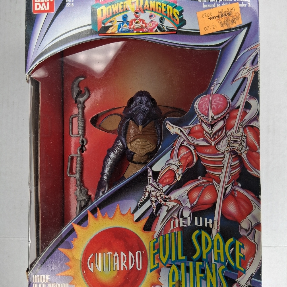 BanDai Mighty Morphin Power Rangers Guitardo Deluxe Evil Space Alien 7.5" Figure - Picture 7 of 7